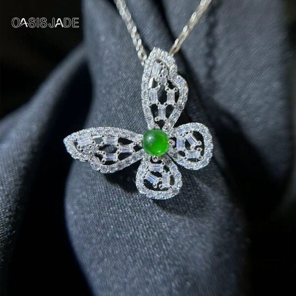 High Quality Jade Gemstone Jewelry Pendant Butterfly Design Jade Pendant - 图片 3