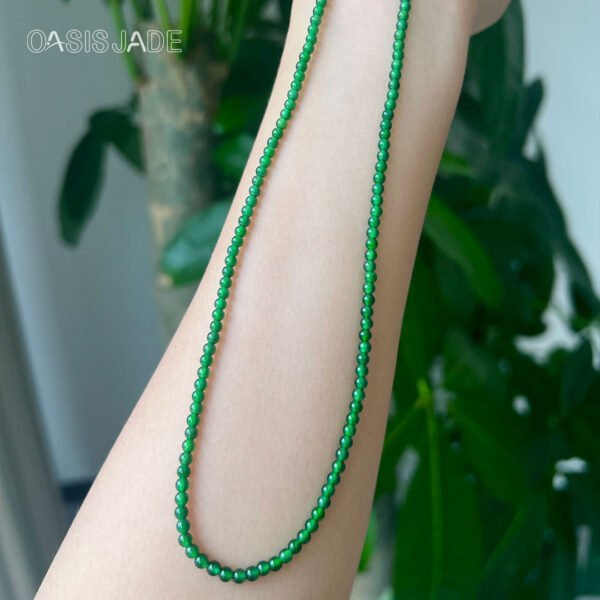 Green Jade Beaded Bracelet New Chinese Vintage Bracelet - 图片 3
